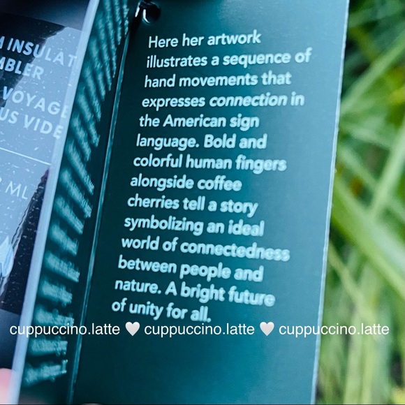 👌NEW💜Starbucks 2021 ASL Holiday Purple Iridescent Hands Holo Cold Cup - Picture 7 of 11